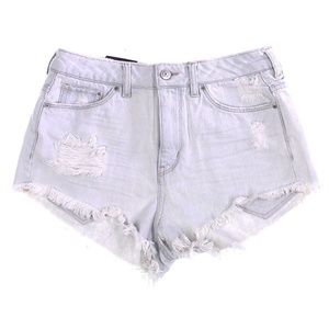 H & M Divded Jean Shorts Womens Sz 6 Boho blue